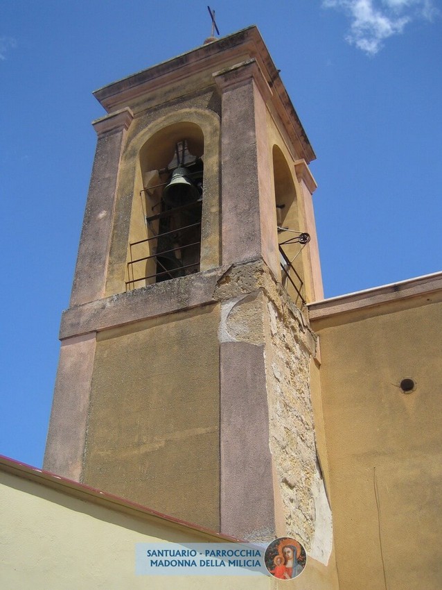 Foto della ripresa dei lavori del campanile