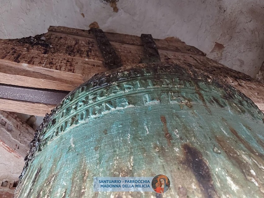 Foto della ripresa dei lavori del campanile
